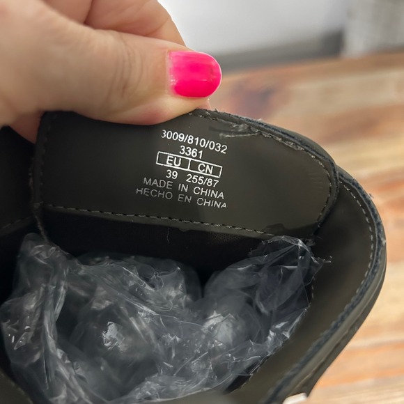 ZARA Women's Olive Green Lace Up Chunky Platform Combat Boots Size 39 - Picture 5 of 10